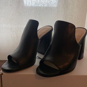 Aldo leather mule with block heel